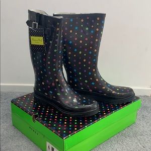 Western Chief Women’s Ditsy Dots Rain Boot- size 6